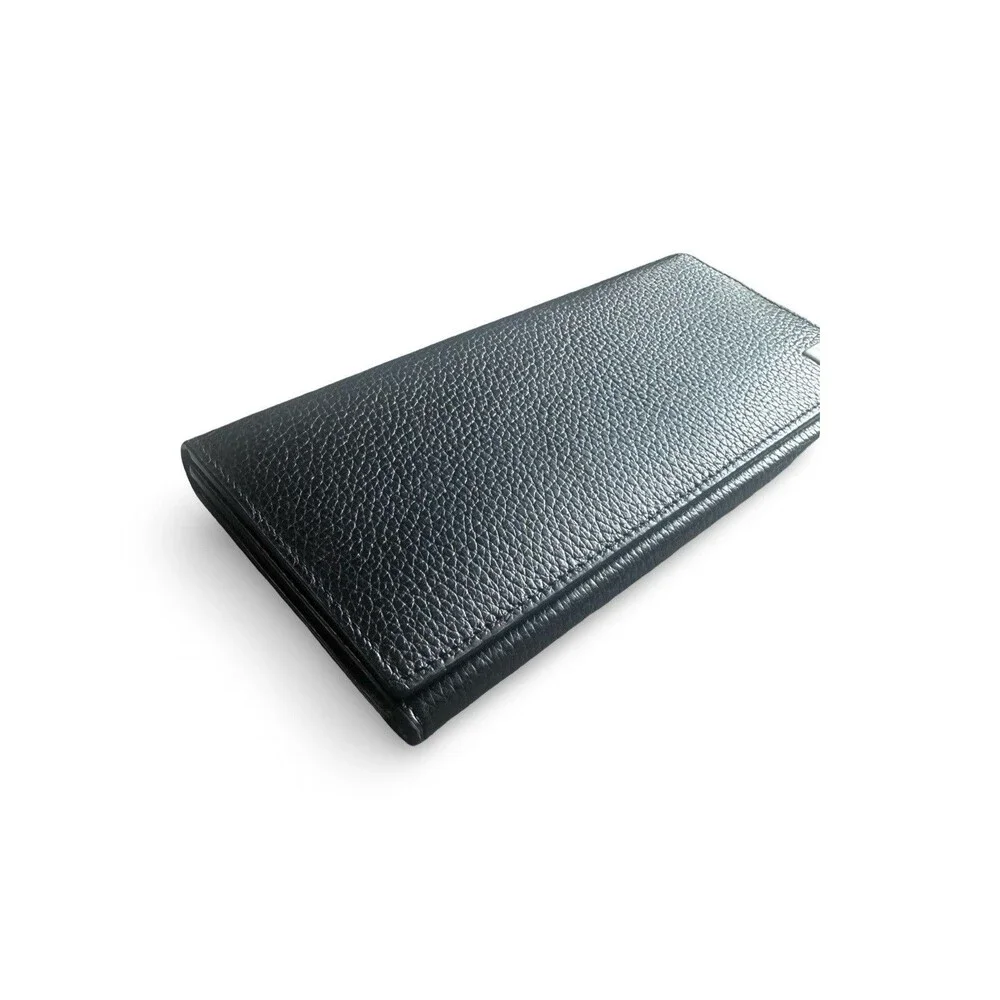 Dunhill Avorities LIKE NEW Authentic Black pebbled Wallet Silver Hardware